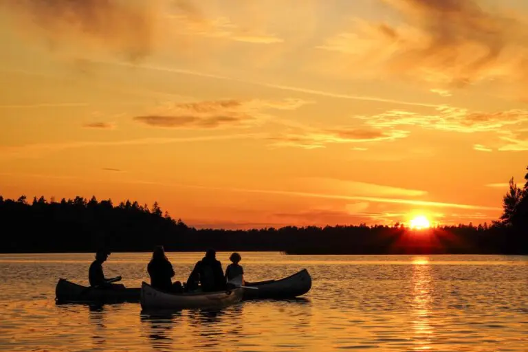 sunset canoe