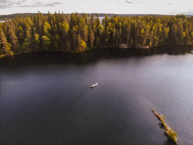 drone footage the canoe trip canoeing in Sweden